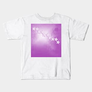 Abstract flowers and texture in pink Kids T-Shirt